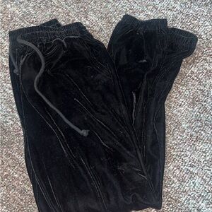 SHEIN Black Velvet Lounge Pants